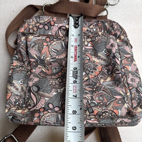 Sakroots Womens Convertible Mini Backpack Sling Bag With ID Wristlet Repreve Fab - Picture 12 of 14